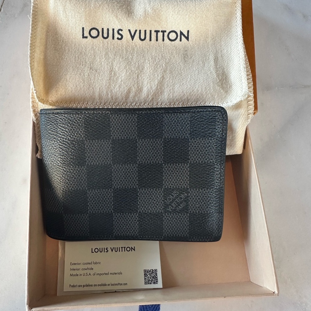 Louis Vuitton Black Leather Wallet